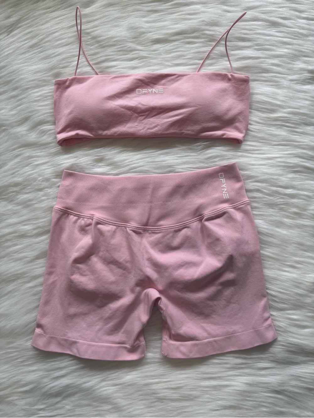 Pink Seamless Bralette & Shorts Set